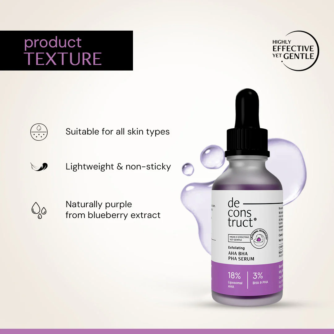 Exfoliating AHA BHA PHA Serum with Liposomal Technology - Image 3