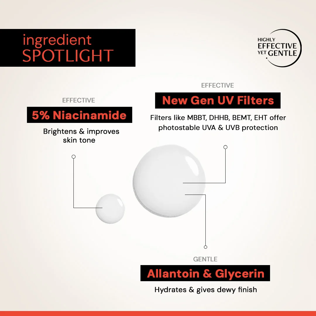 Fluid Brightening Sunscreen SPF 50+ PA++++ | Lightweight, Water-Resistant, No White Cast | For All Skin Types | 50g - Image 5