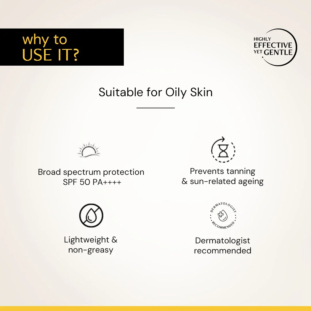 Gel Sunscreen for Oily Skin - SPF 50 PA++++ | 100% Photostable Sunscreen with 4 New Gen UV Filters | Long Lasting | Lightweight, Airy, Non-greasy | In-Vivo Tested - Image 6